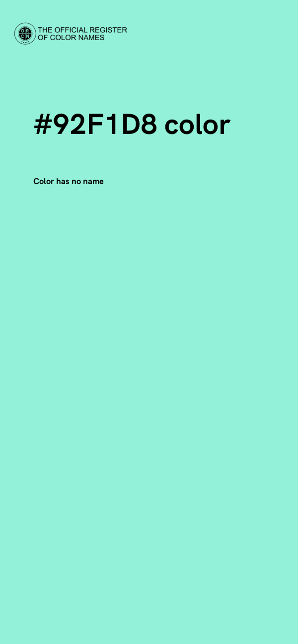 #92F1D8 color image