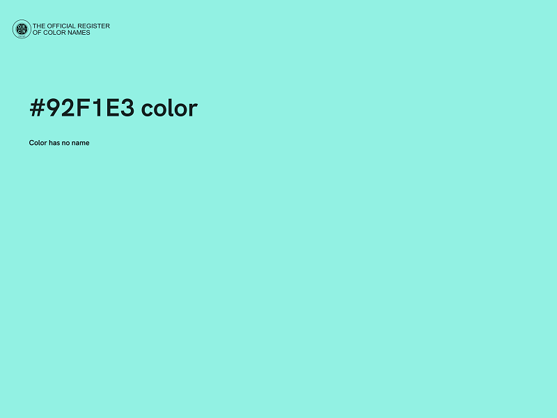 #92F1E3 color image