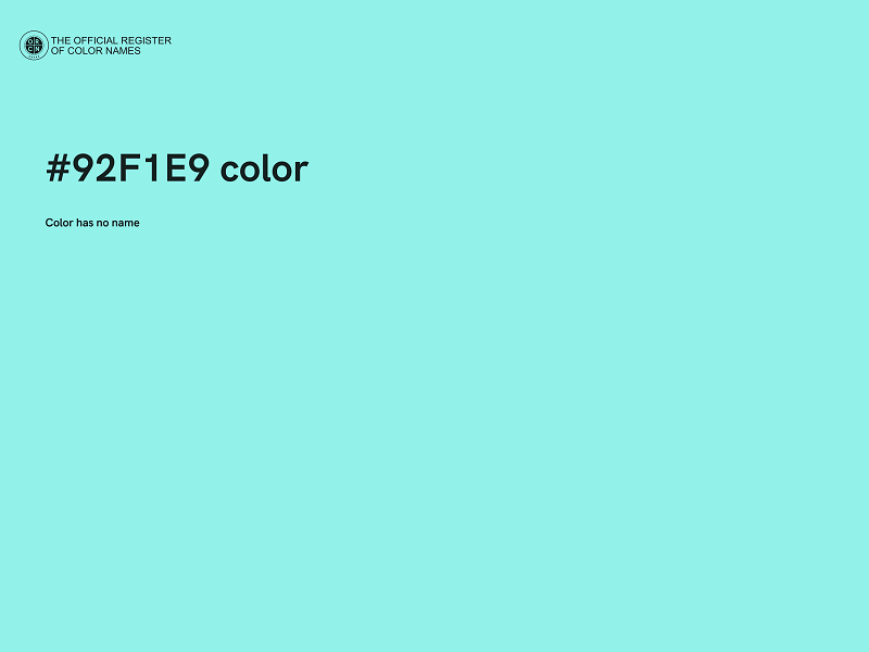 #92F1E9 color image