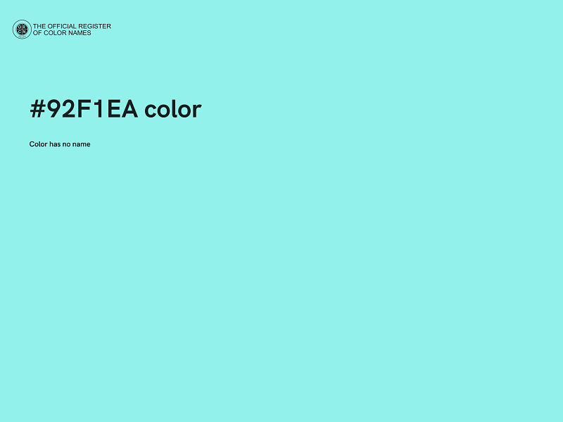 #92F1EA color image