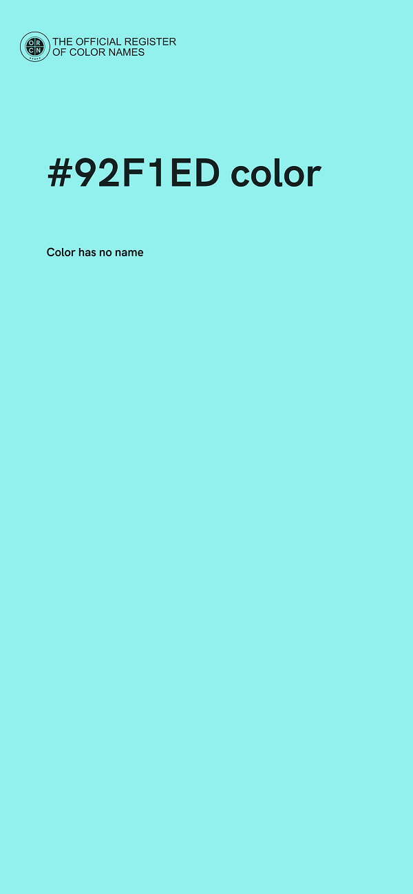 #92F1ED color image