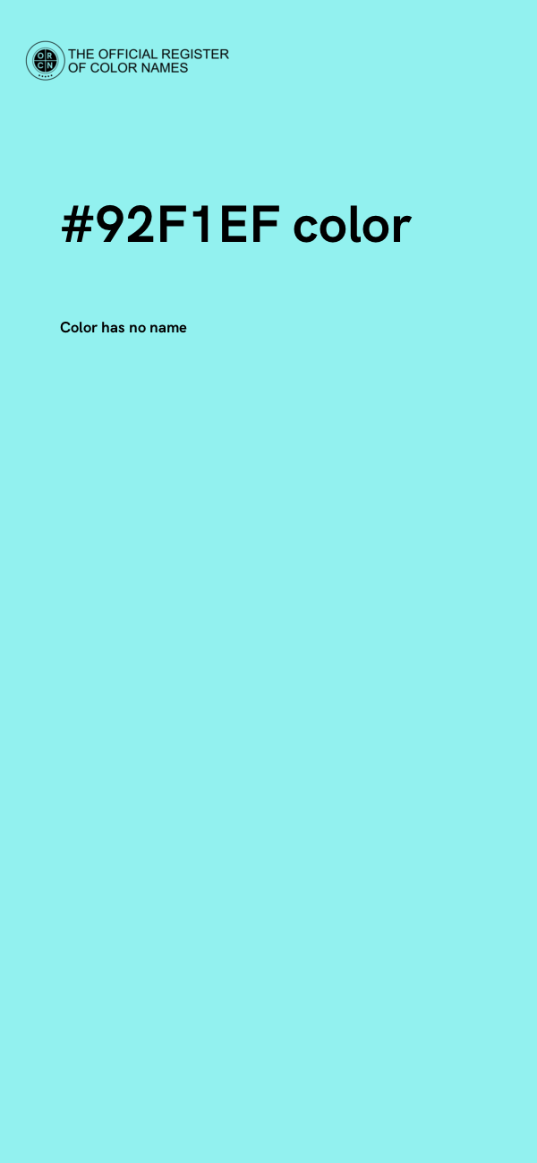 #92F1EF color image
