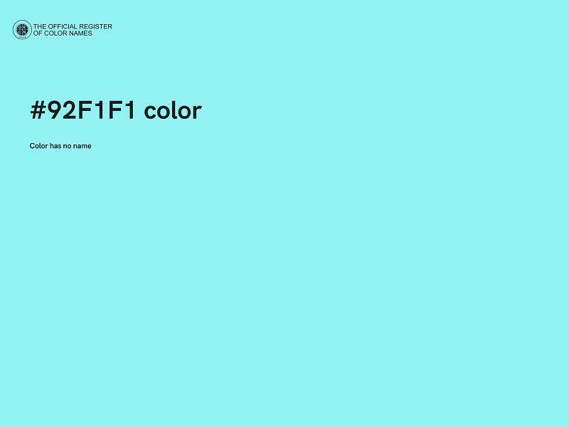 #92F1F1 color image