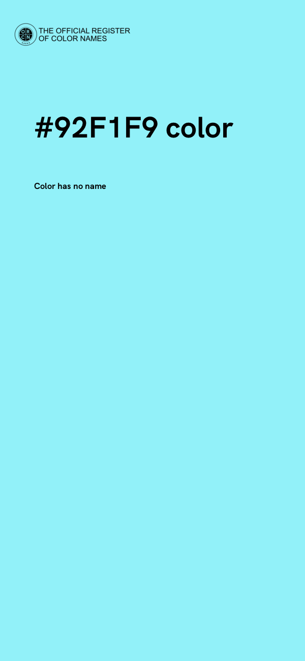 #92F1F9 color image