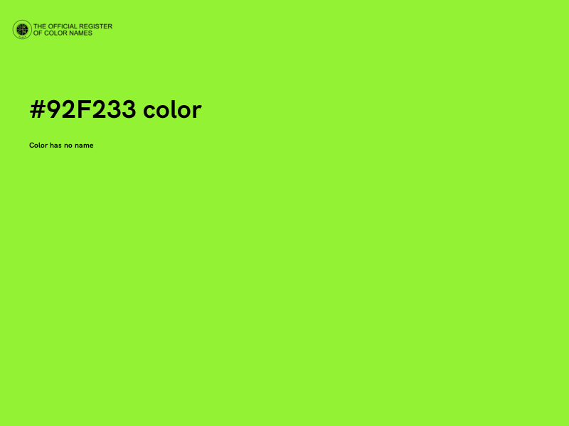 #92F233 color image