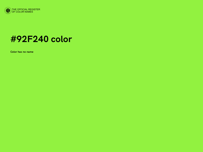 #92F240 color image