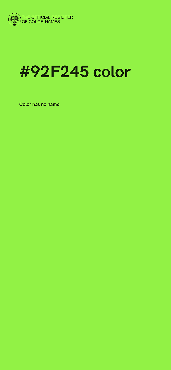 #92F245 color image