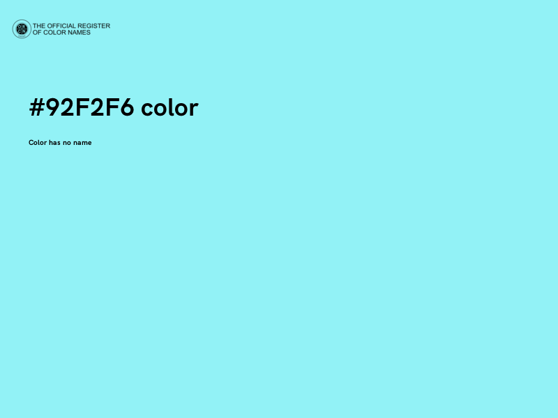 #92F2F6 color image