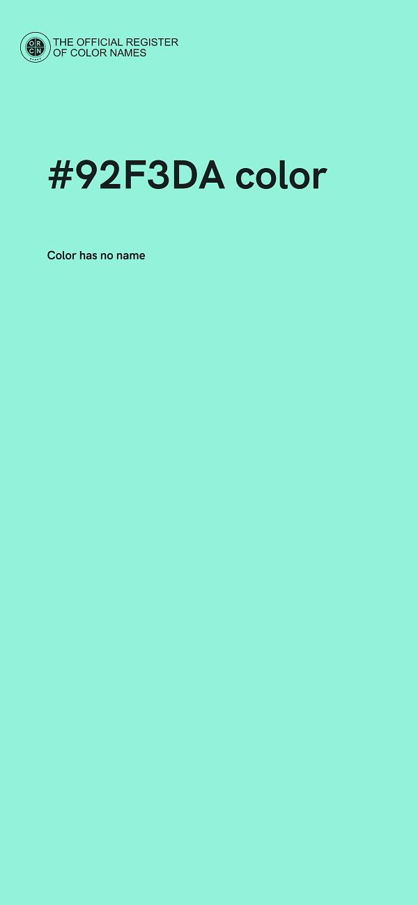 #92F3DA color image