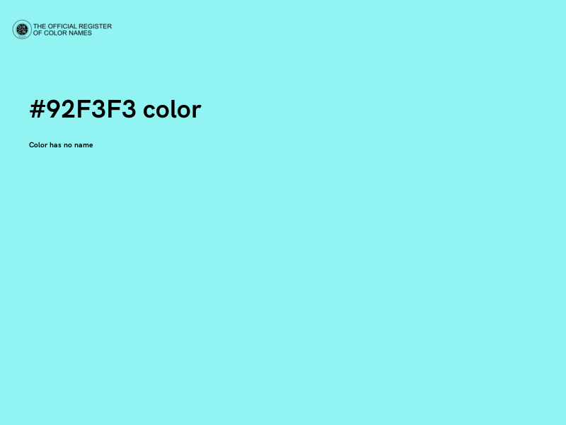 #92F3F3 color image