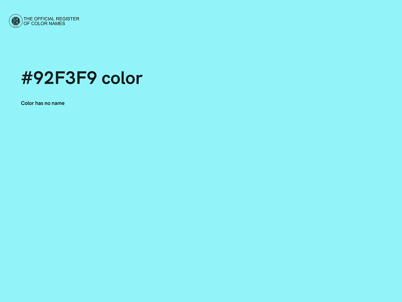 #92F3F9 color image