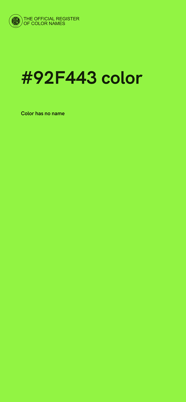 #92F443 color image