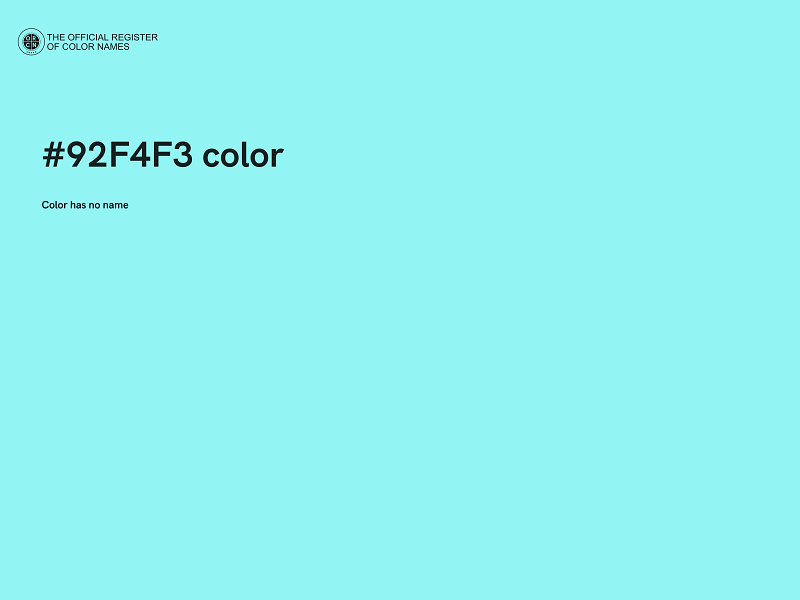 #92F4F3 color image