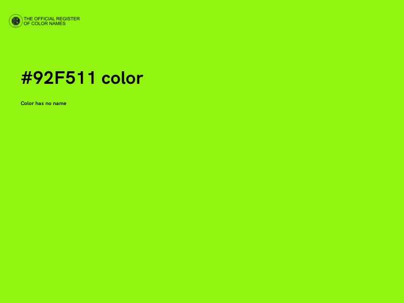 #92F511 color image