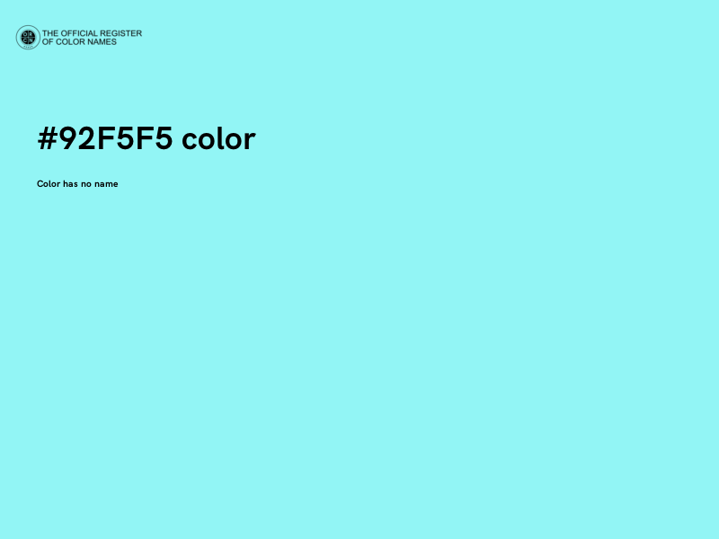 #92F5F5 color image