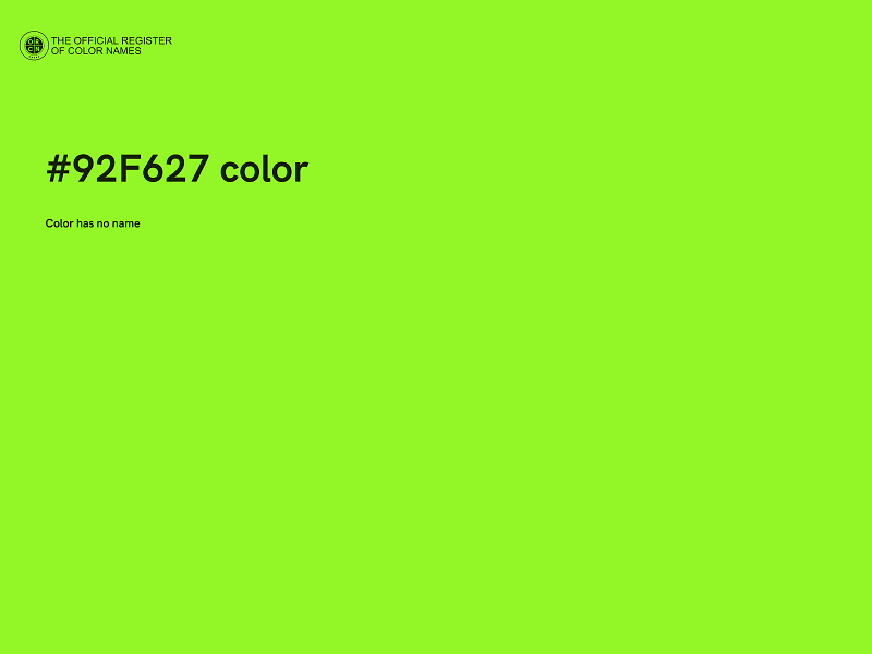 #92F627 color image