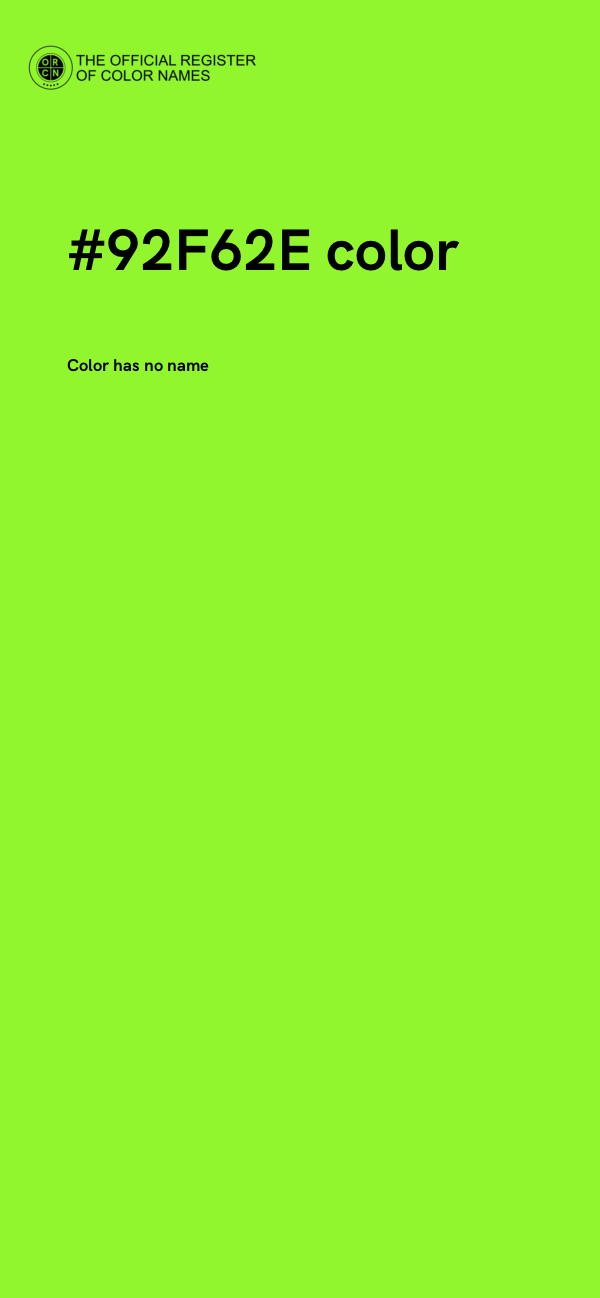 #92F62E color image