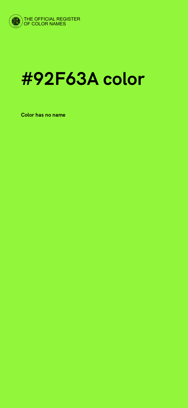 #92F63A color image