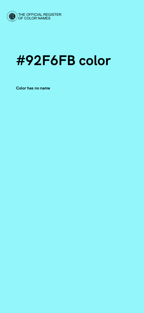 #92F6FB color image