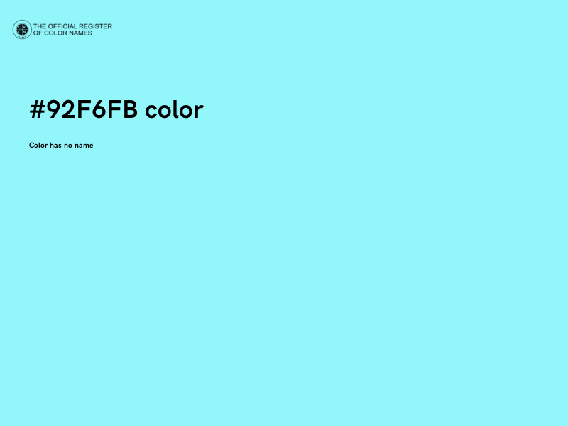 #92F6FB color image