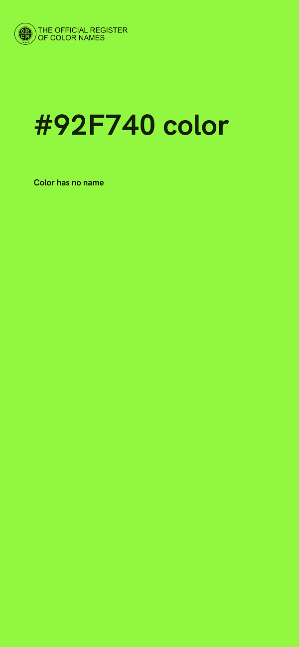 #92F740 color image