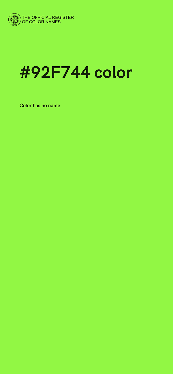 #92F744 color image