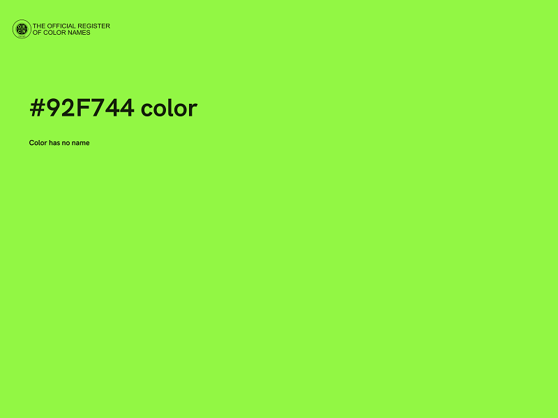 #92F744 color image