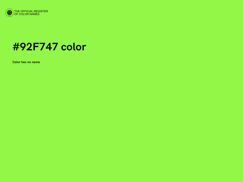 #92F747 color image