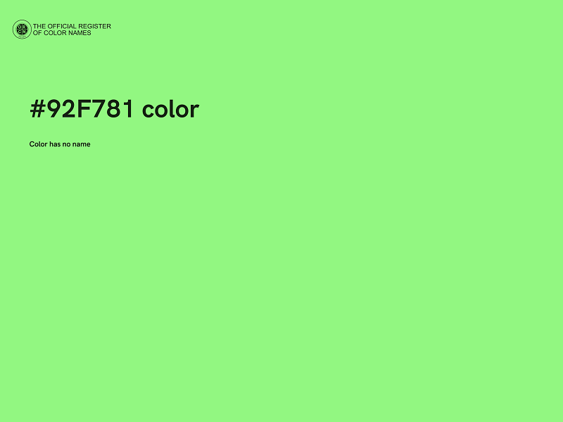 #92F781 color image