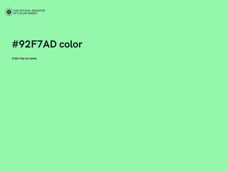 #92F7AD color image