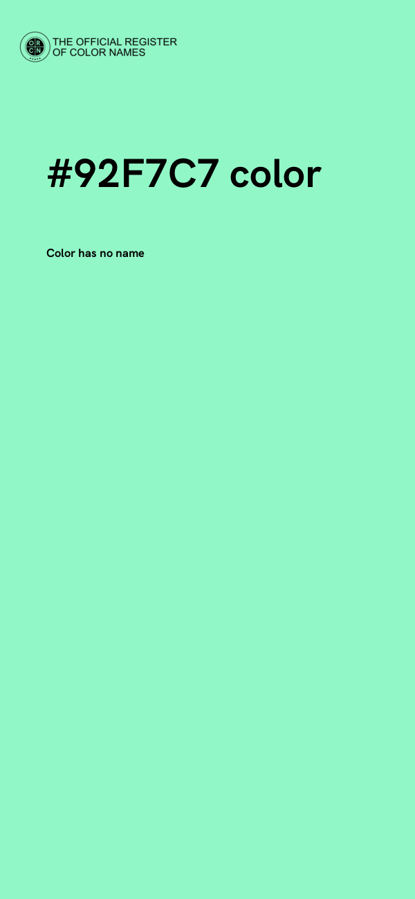#92F7C7 color image
