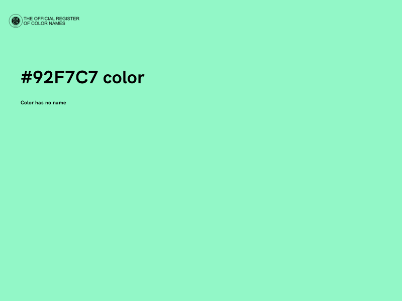 #92F7C7 color image
