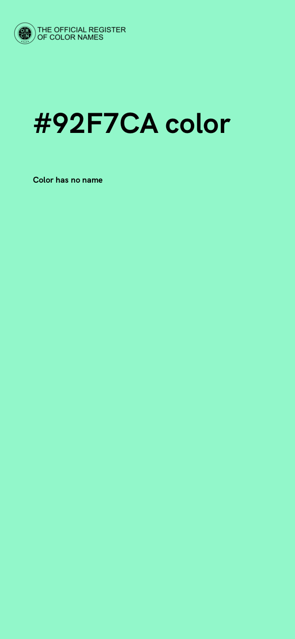 #92F7CA color image