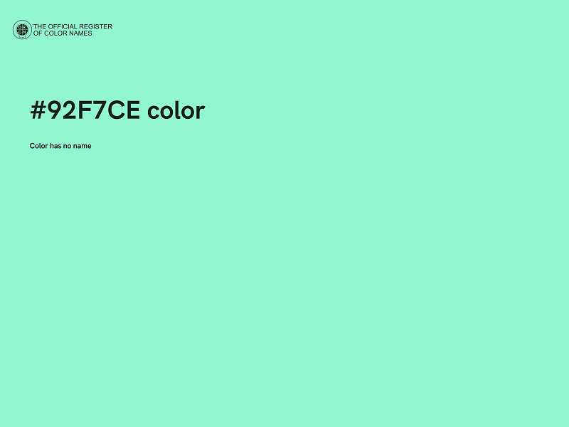 #92F7CE color image