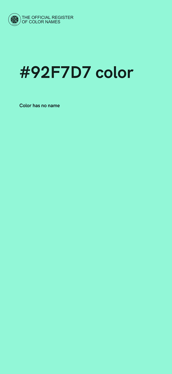 #92F7D7 color image