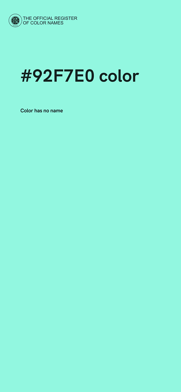 #92F7E0 color image