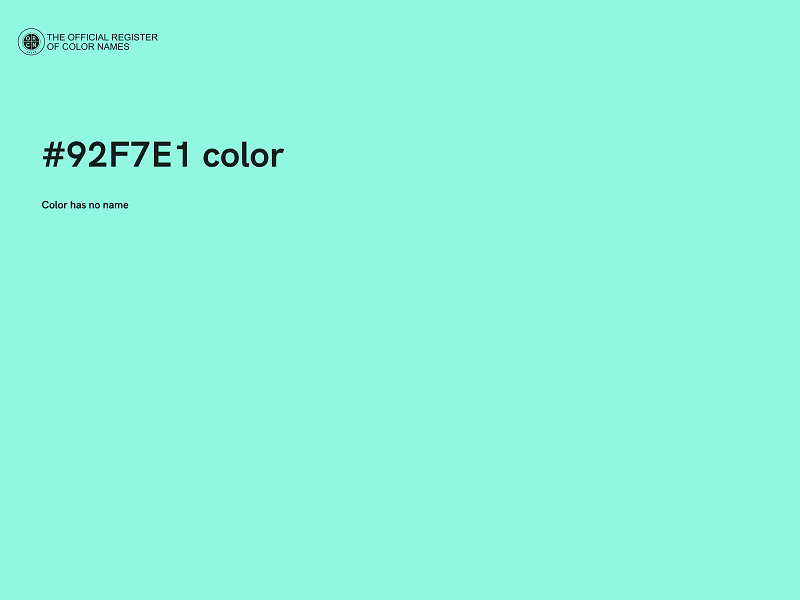 #92F7E1 color image