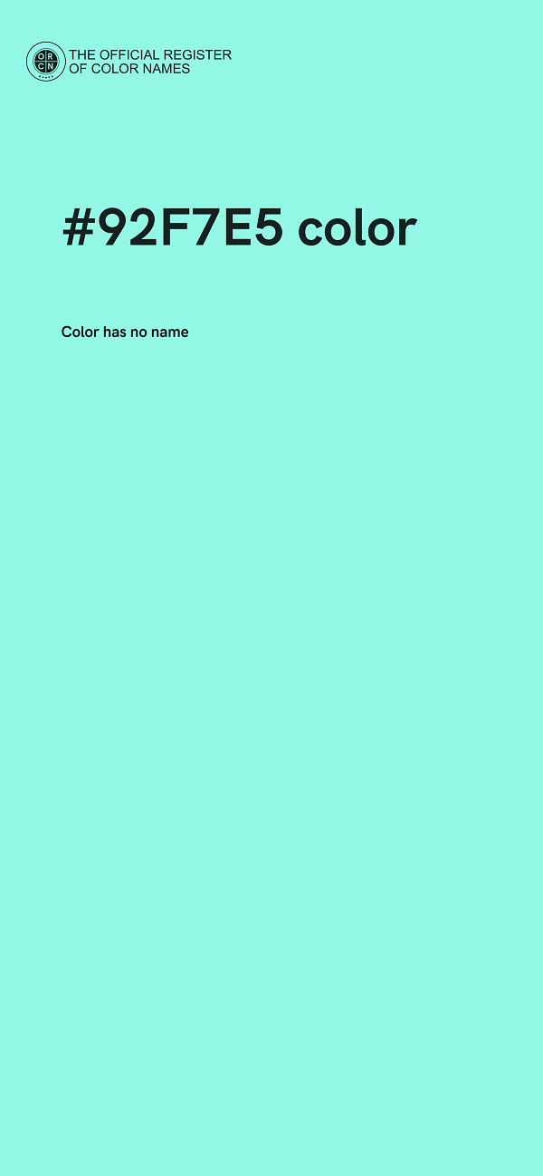 #92F7E5 color image