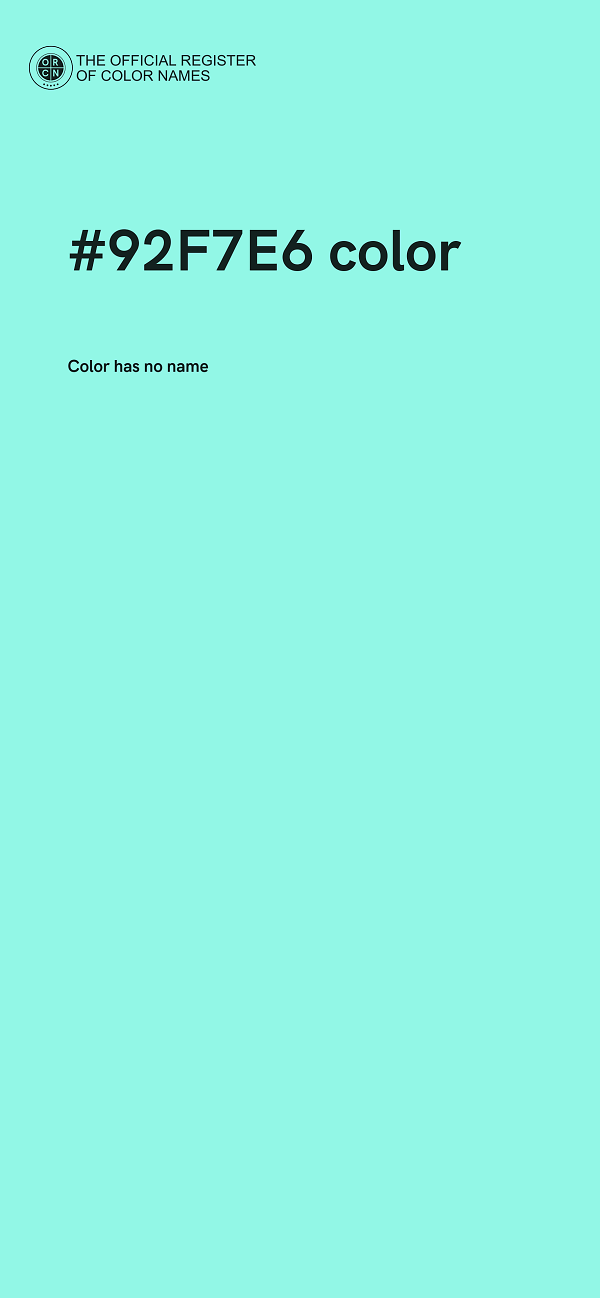 #92F7E6 color image