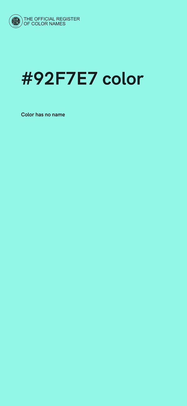 #92F7E7 color image