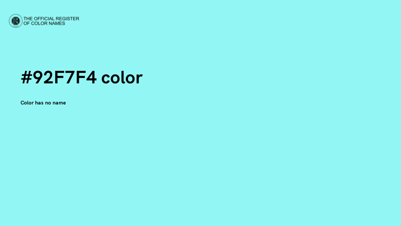 #92F7F4 color image