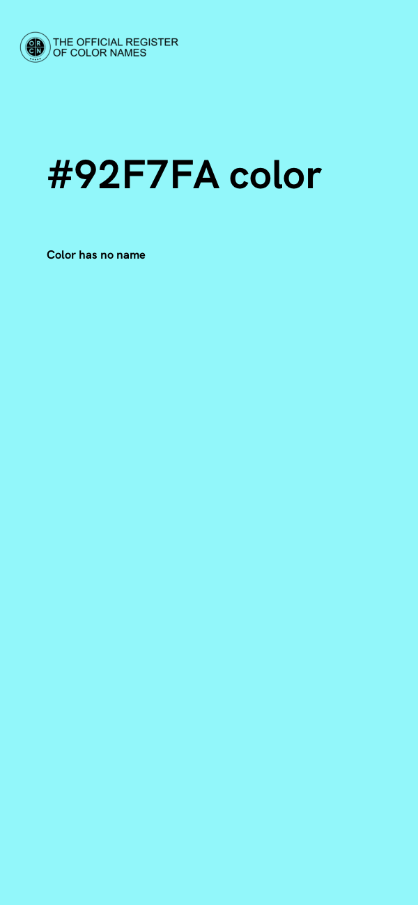 #92F7FA color image