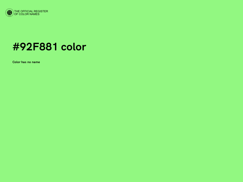 #92F881 color image