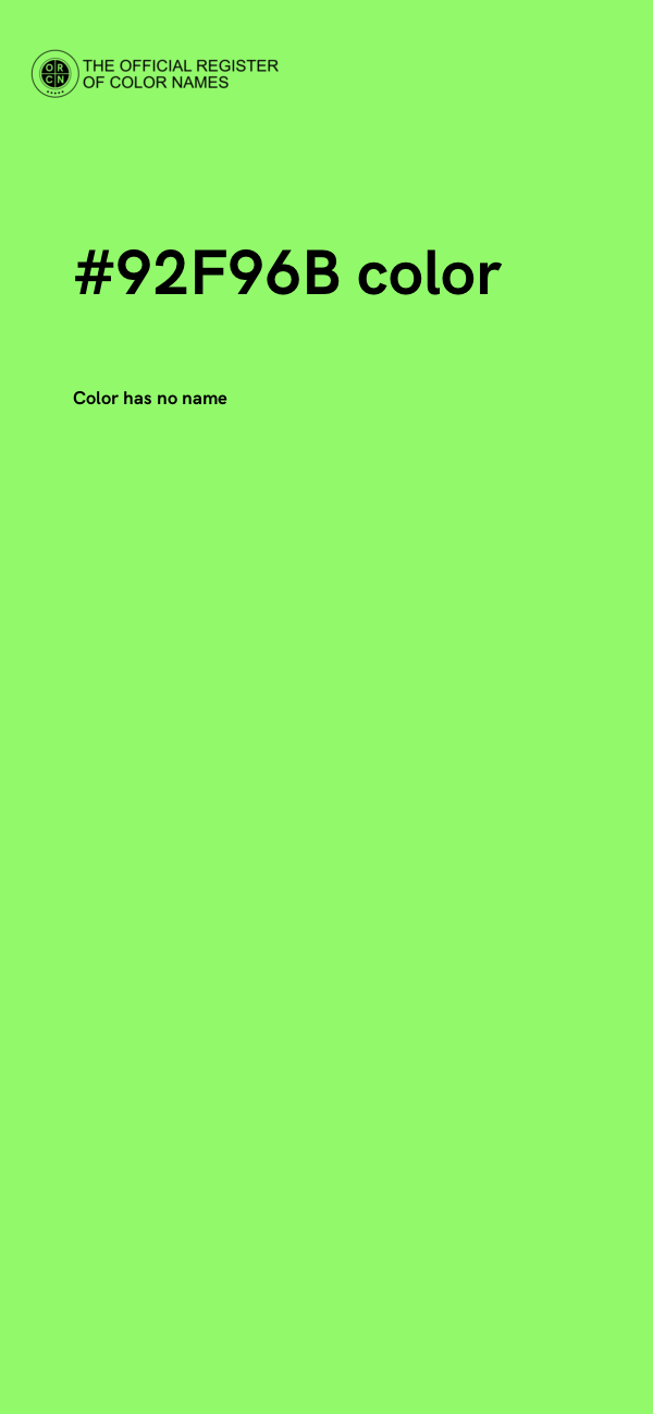 #92F96B color image