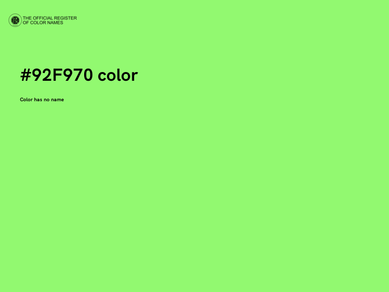 #92F970 color image