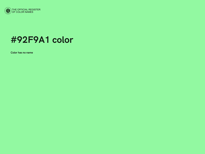 #92F9A1 color image