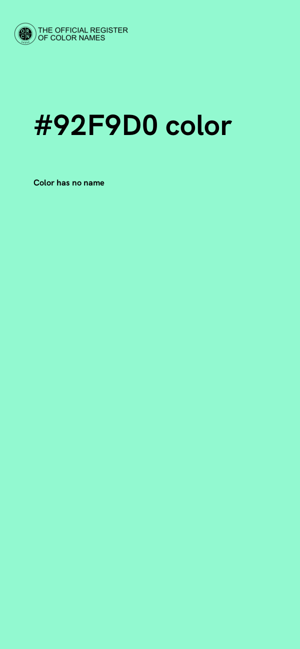 #92F9D0 color image