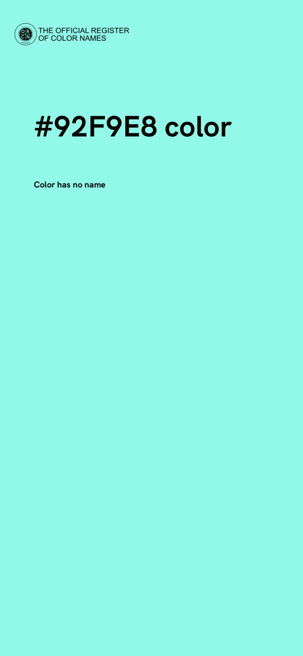 #92F9E8 color image