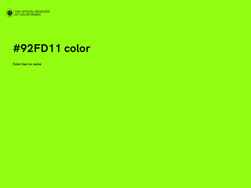 #92FD11 color image
