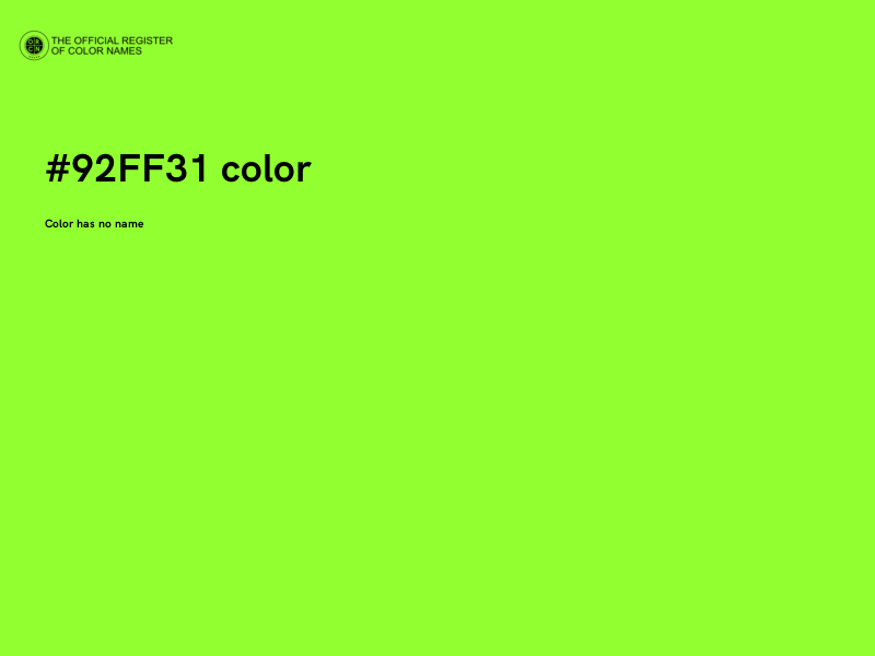 #92FF31 color image